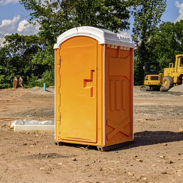 how often are the portable restrooms cleaned and serviced during a rental period in Dickenson County